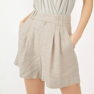 Free People-100% Linen Khaki Tan Shorts-Cottagecore-Boho-Vacation-2